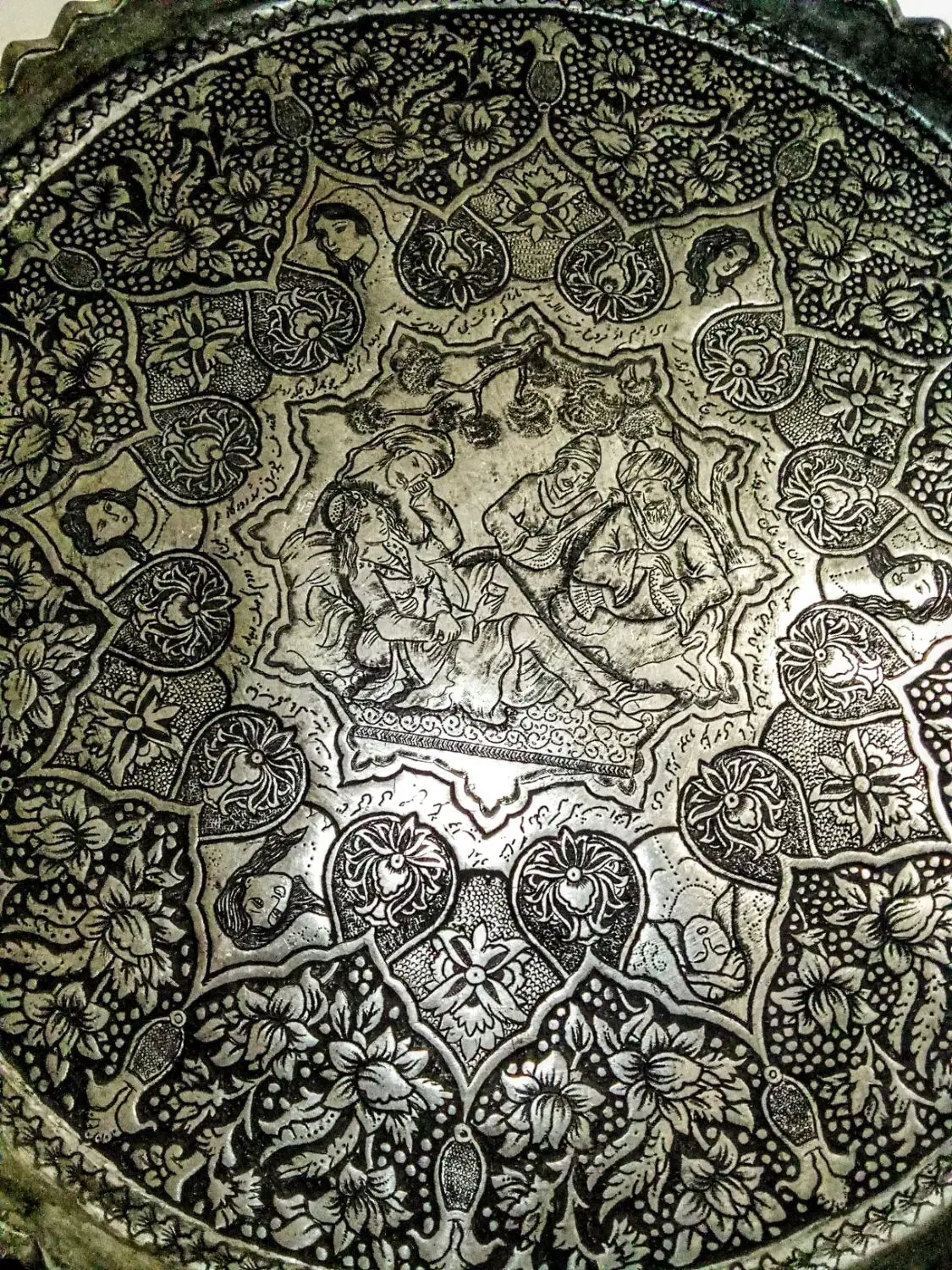 مجمع مس لبکنگره قاجار قلم فاخرارزشمندپهلوی طرح بزم|کلکسیون اشیاء عتیقه|زنجان, |دیوار