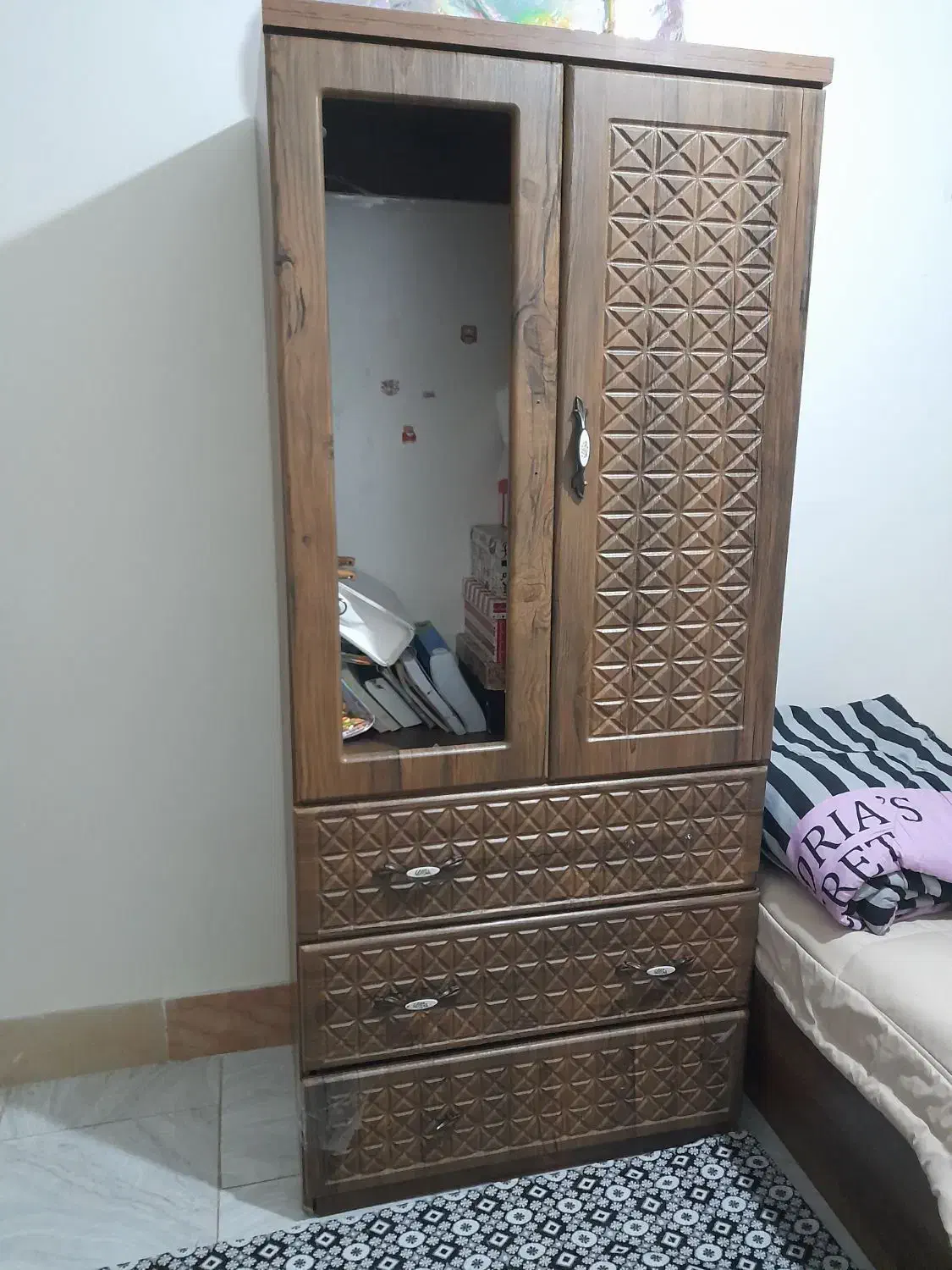 کمد کشودار اینه قدی بخاری چوب کار|جاکفشی، کمد، دراور|قدس, شهرقدس|دیوار