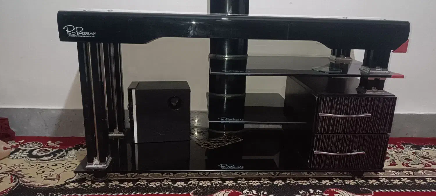 زیر تلویزیونی شیشه ای|میز تلویزیون|نورآباد ممسنی, |دیوار