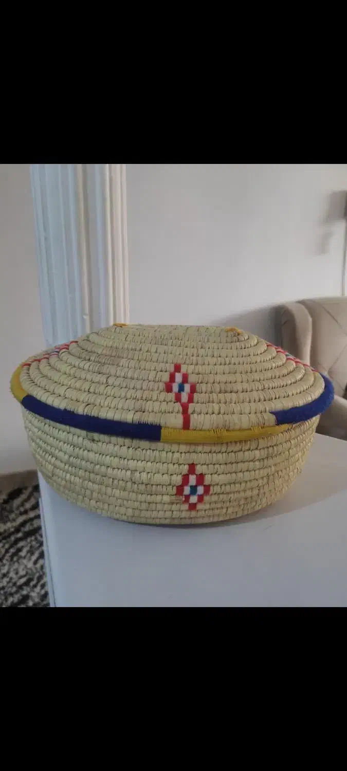 سبد حصیری درب دار|صنایع دستی و سایر لوازم تزئینی|مشهد, صیاد شیرازی|دیوار