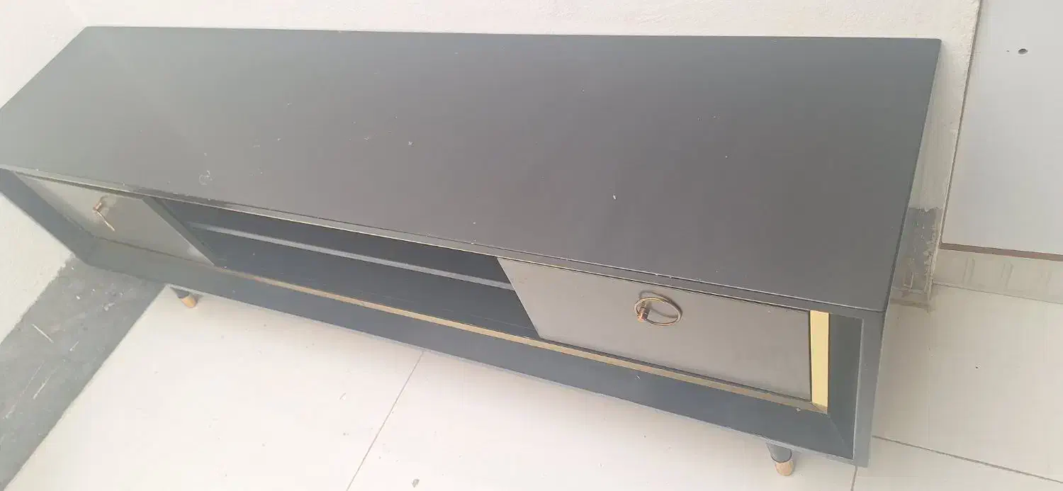 میز تلویزیون طوسی مشکی واینه کونسول ست|میز تلویزیون|شاهین‌شهر, شهرک ردانی پور|دیوار