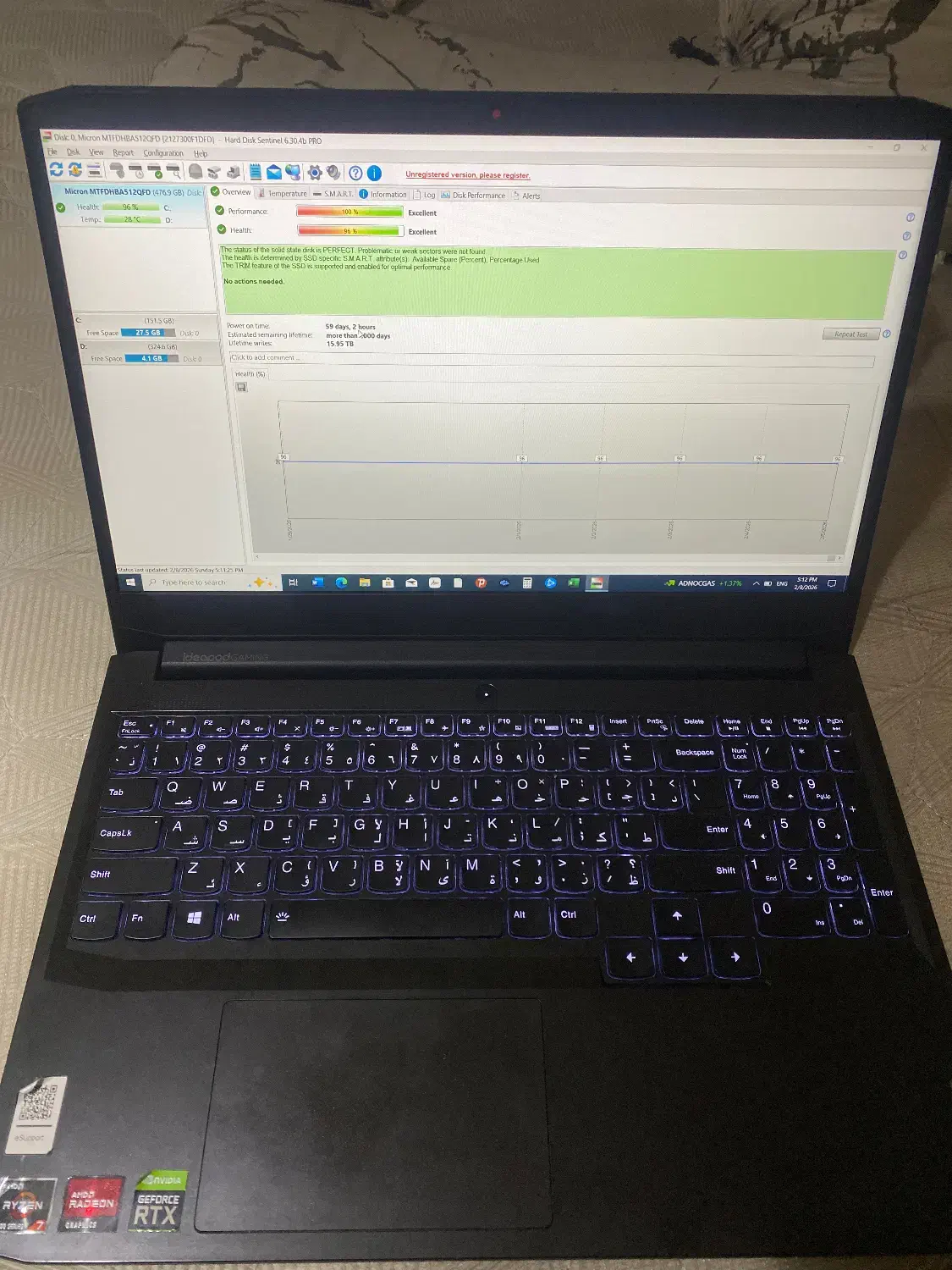 لپ تاب ideapad gaming|رایانه همراه|تبریز, |دیوار