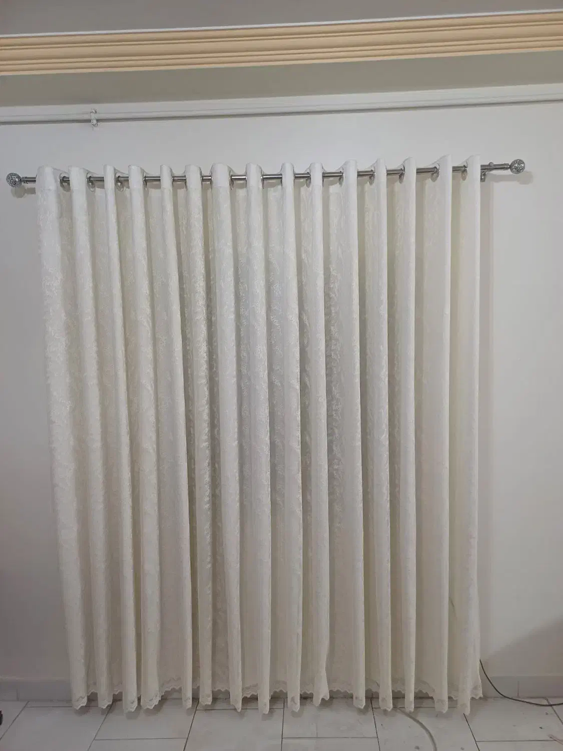 ۲ عدد پرده کامل شبیه و سایز هم|پرده، رانر، رومیزی|گرگان, |دیوار