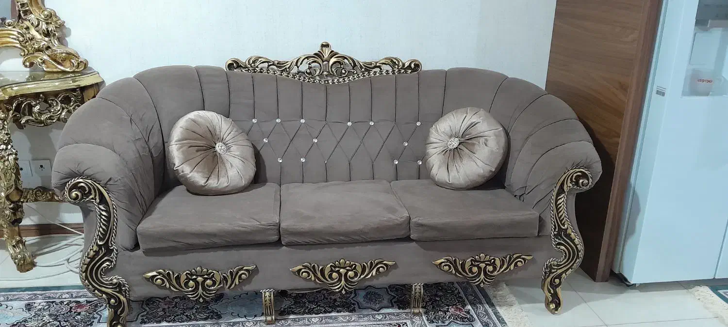 مبلمان ۸ نفره سلطنتی|مبلمان خانگی و میز عسلی|بجنورد, |دیوار