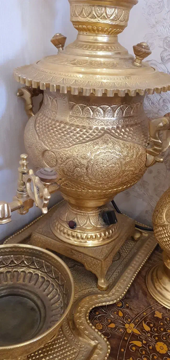 مجموعه سماور، پارچ سنتی، سینی، کاسه و بشقاب|سماور، چایساز، قهوهساز|تهران, جنتآباد مرکزی|دیوار