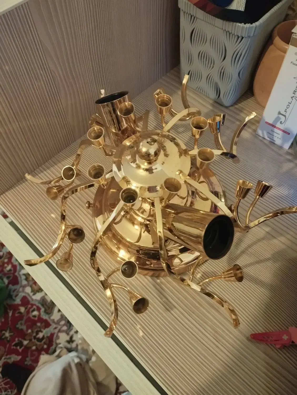 لوستر توپی کریستالی|لوستر و چراغ آویز|کرمانشاه, |دیوار