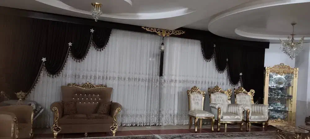 فروش پرده ی منزل.15میلیون تومان با ریل و کتیبه|پرده، رانر، رومیزی|شهرضا, |دیوار