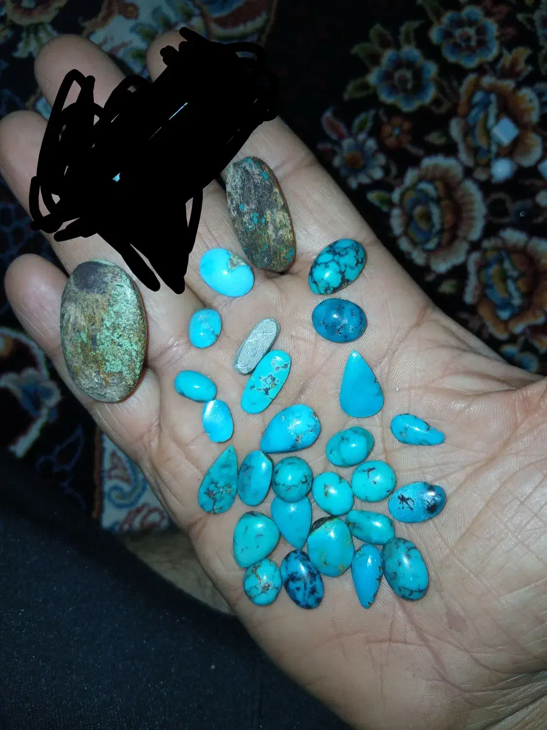 نگین انگشتر فیروزه نیشابورهم داره داخلش ی جا۴ تومن|جواهرات|قم, علی آباد|دیوار