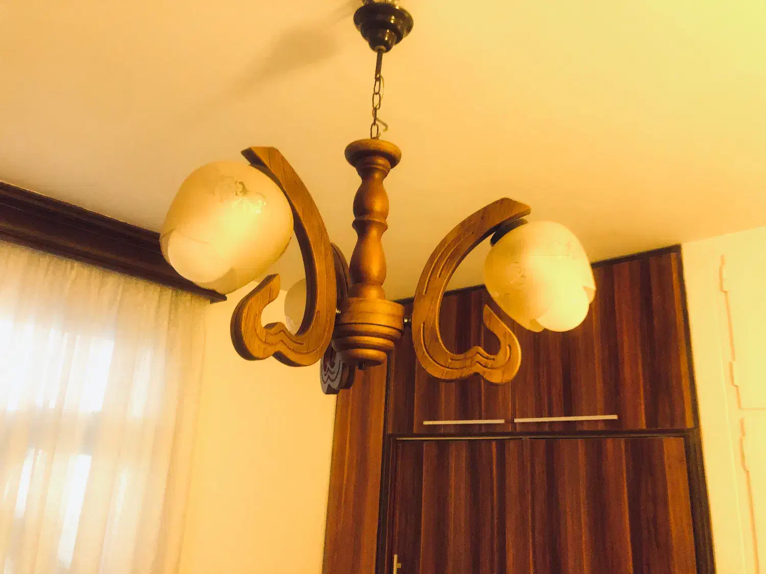 لوستر چوبی|لوستر و چراغ آویز|تهران, مرزداران|دیوار