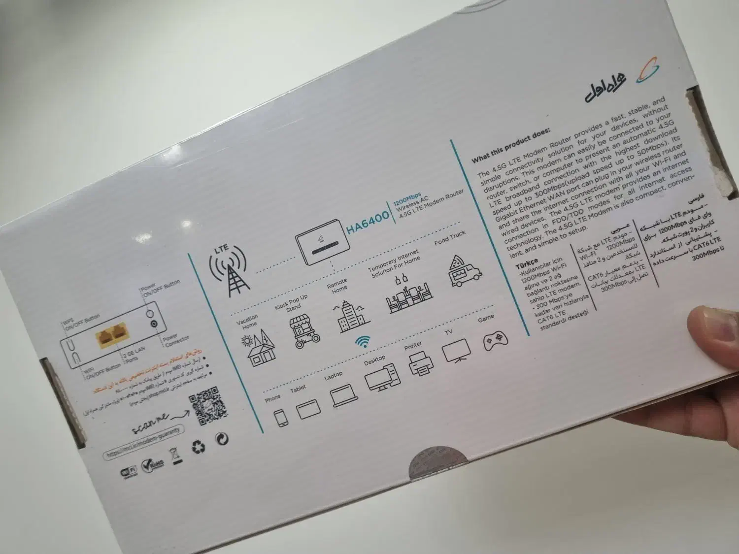modem router HA6400|مودم و تجهیزات شبکه|پرند, فاز ۳|دیوار