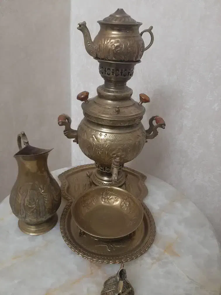 سرویس سماور زغالی|صنایع دستی و سایر لوازم تزئینی|پاکدشت, پاکدشت (مامازند)|دیوار