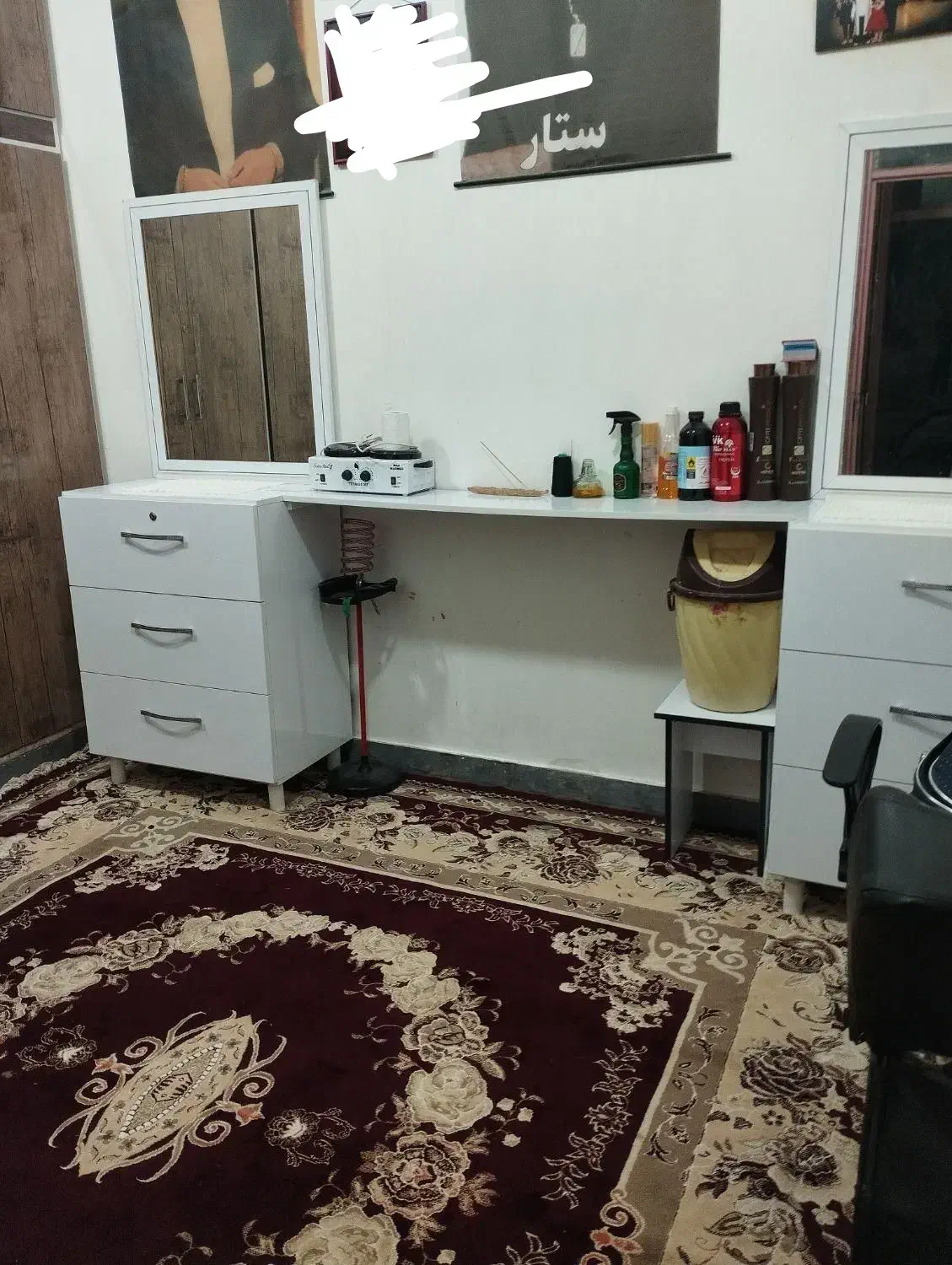 میز همراه آینه|مبلمان خانگی و میز عسلی|ایذه, |دیوار