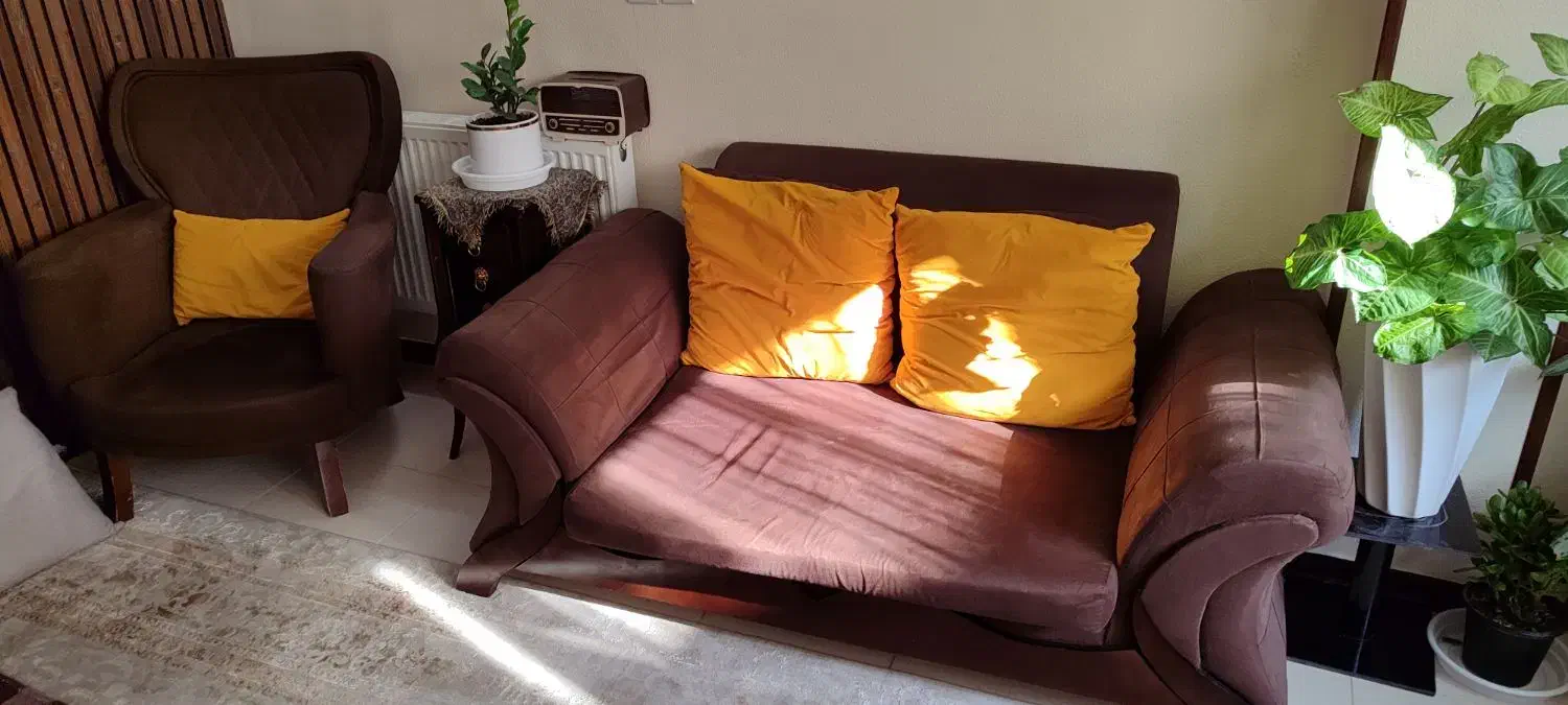 مبل راحتی 7نفره|مبلمان خانگی و میز عسلی|شاهین‌شهر, مسکن مهر|دیوار