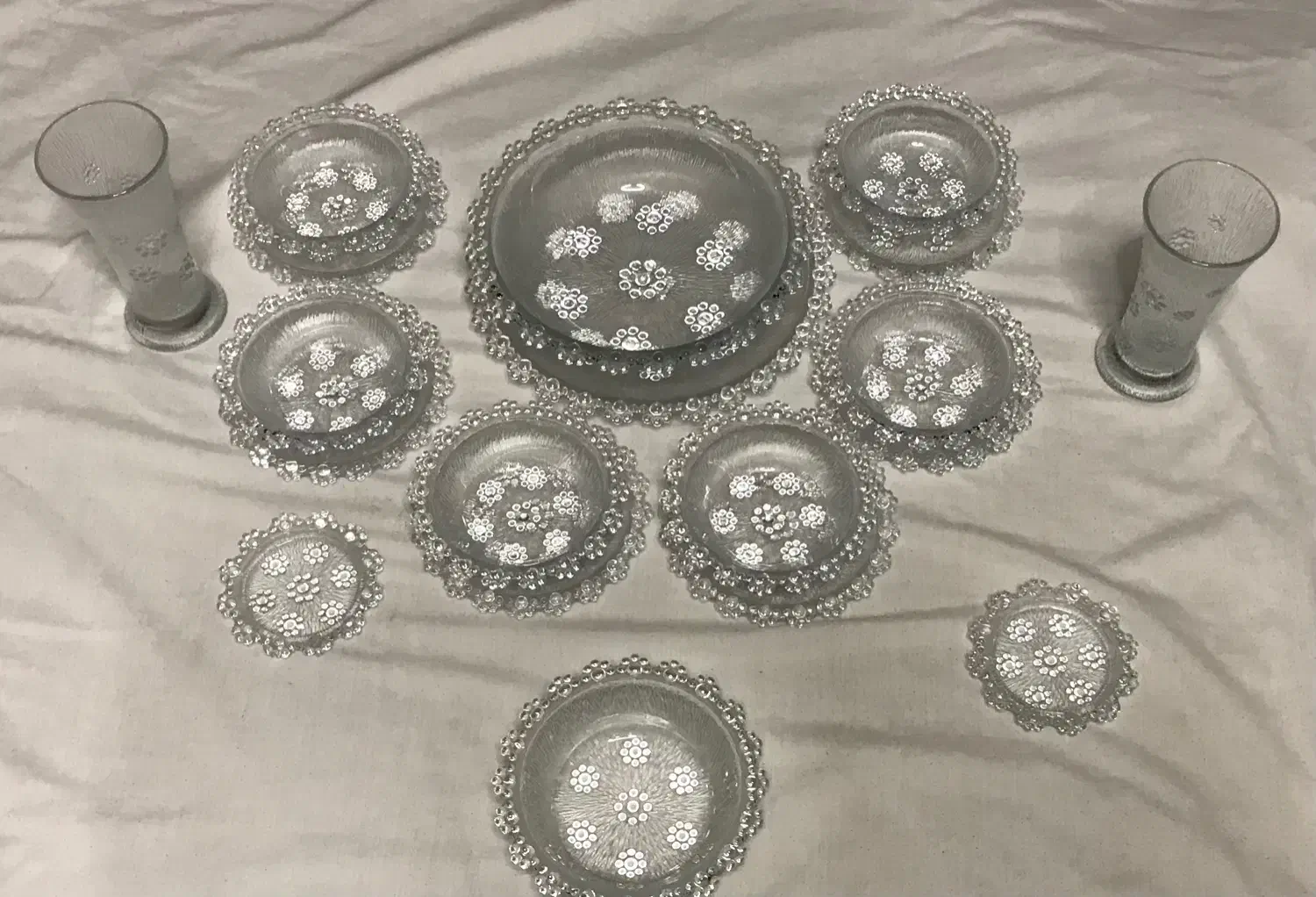 سرویس کریستال فرانسوی رو میزی قدیمی|ظروف سرو و پذیرایی|تهران, سلسبیل جنوبی|دیوار