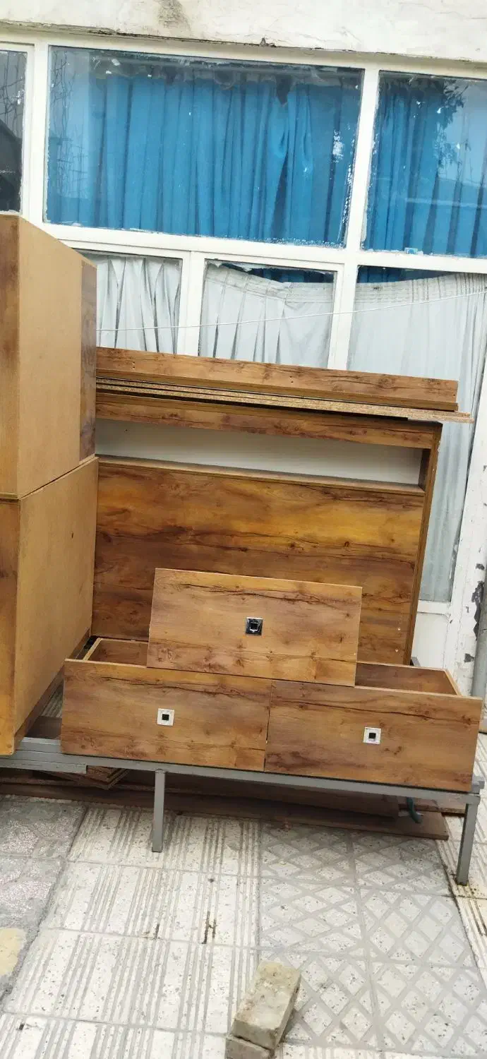 تخته خواب دو نفره ام دی اف کشو دار|تخت و سرویس خواب|تهران, امین حضور|دیوار