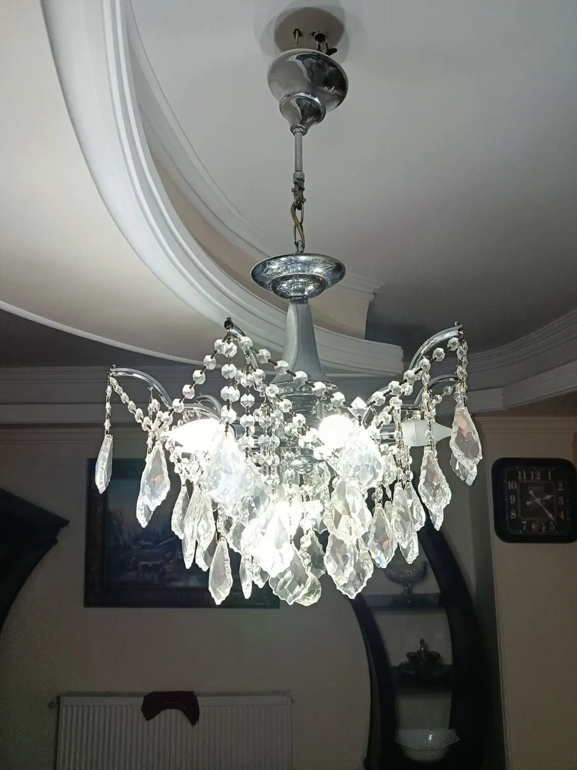 لوستر 6شاخه 9لامپ|لوستر و چراغ آویز|تبریز, |دیوار