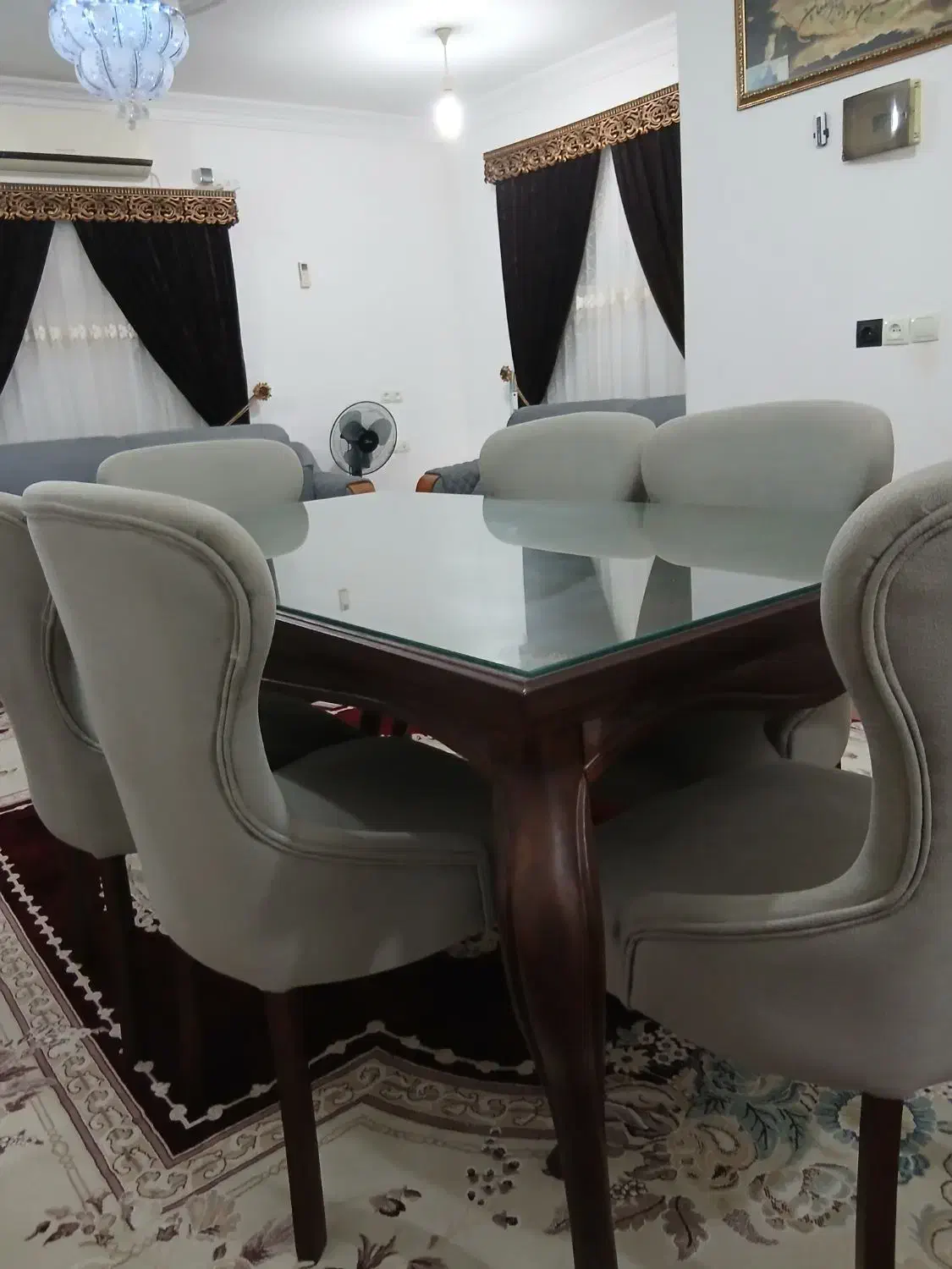 میز غذاخوری شش نفره|میز و صندلی غذاخوری|سیمین شهر, |دیوار