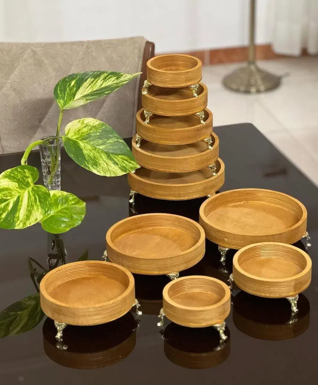 تولید ظروف چوبی ۵ تیکه|ظروف سرو و پذیرایی|فشاپویه, |دیوار