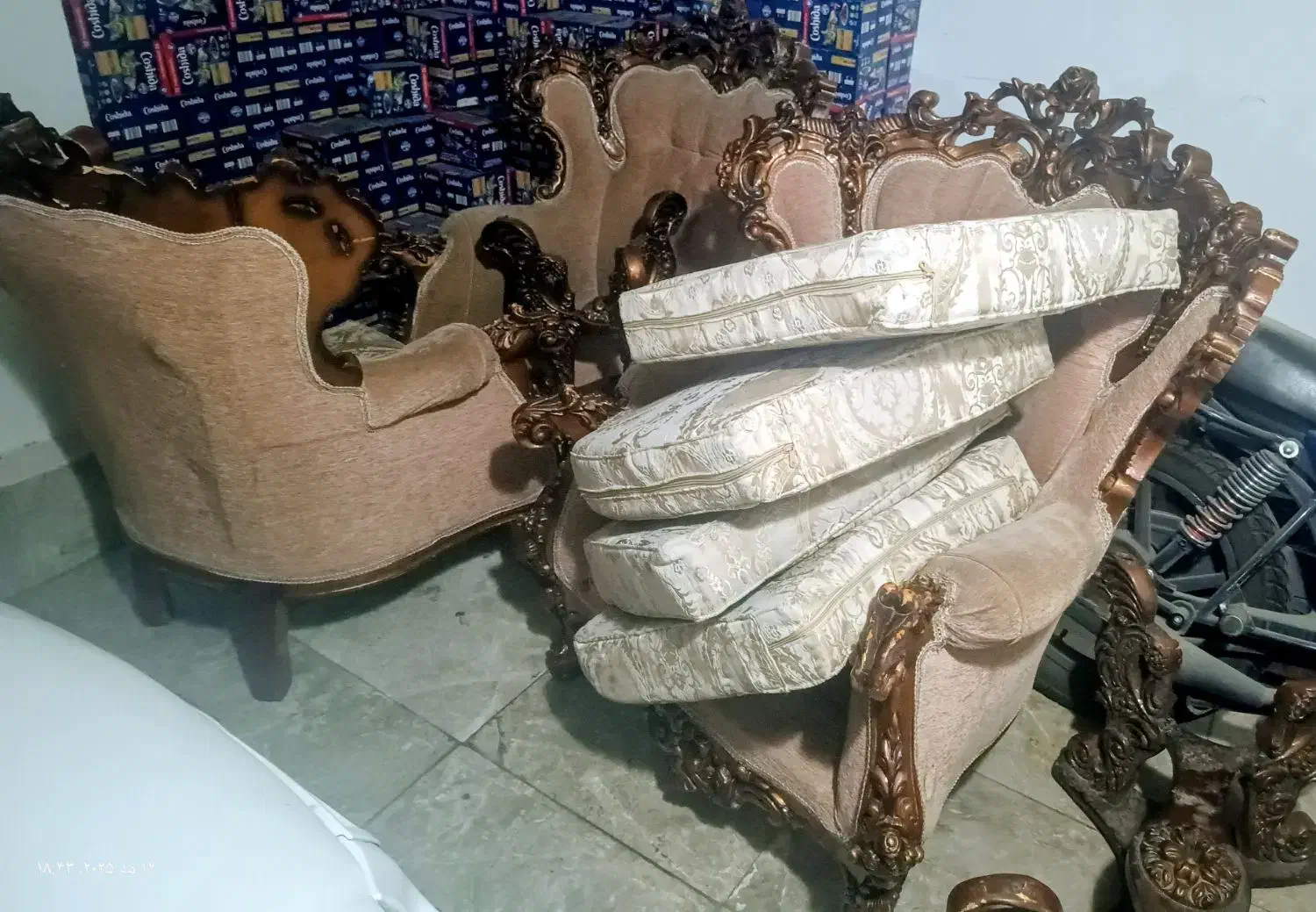 مبل سلطنتی 7 نفره|مبلمان خانگی و میز عسلی|چهاردانگه (تهران), |دیوار