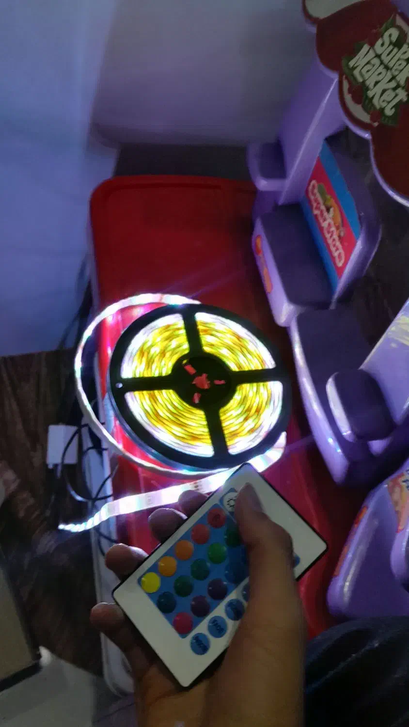 ریسه ی rgb|ریسه و چراغ تزئینی|ماهدشت, |دیوار