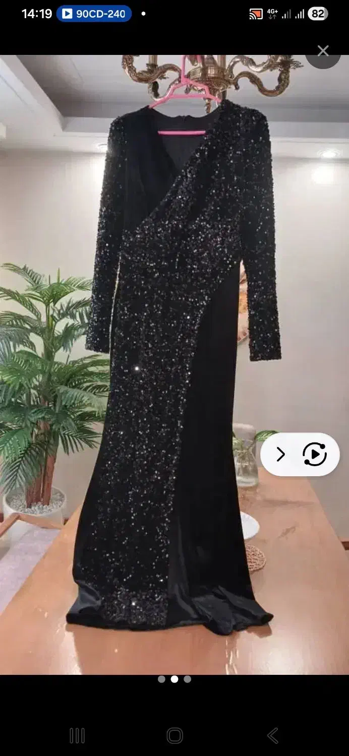 لباس مجلسی مخمل پولکی|لباس|تهران, مجیدآباد|دیوار