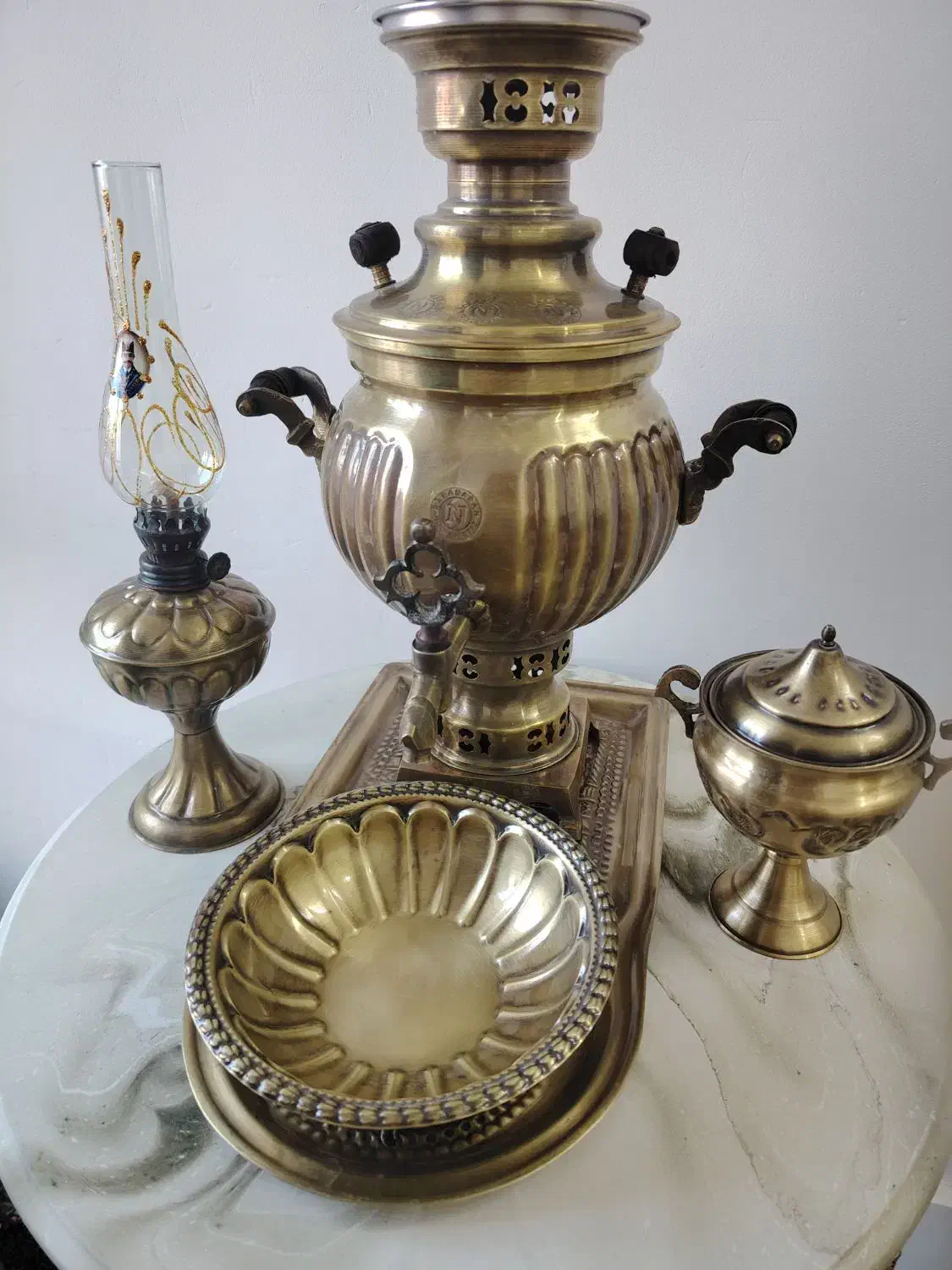 سماور ذغالی با سرویس کامل|سماور، چایساز، قهوهساز|بیرجند, |دیوار