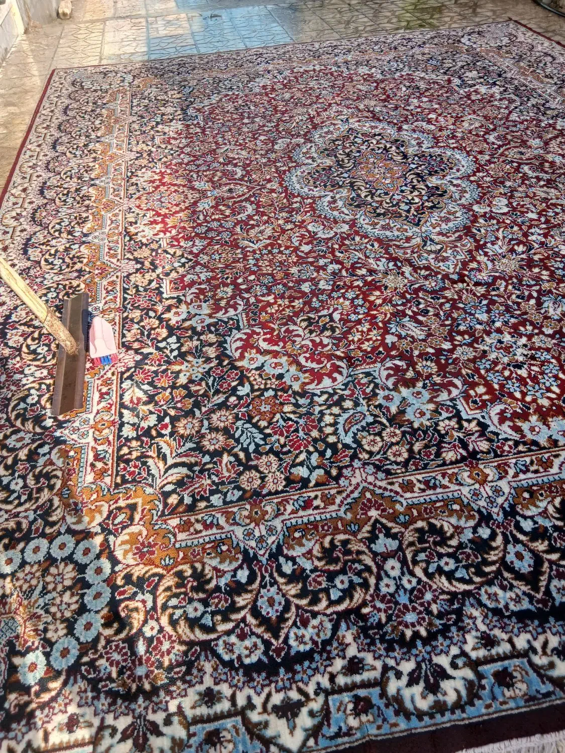 قالی ۱۲ متری ۵۰۰ شانه کاشان، و پالاز موکت ۱۲متری|فرش|دماوند, گیلاوند|دیوار
