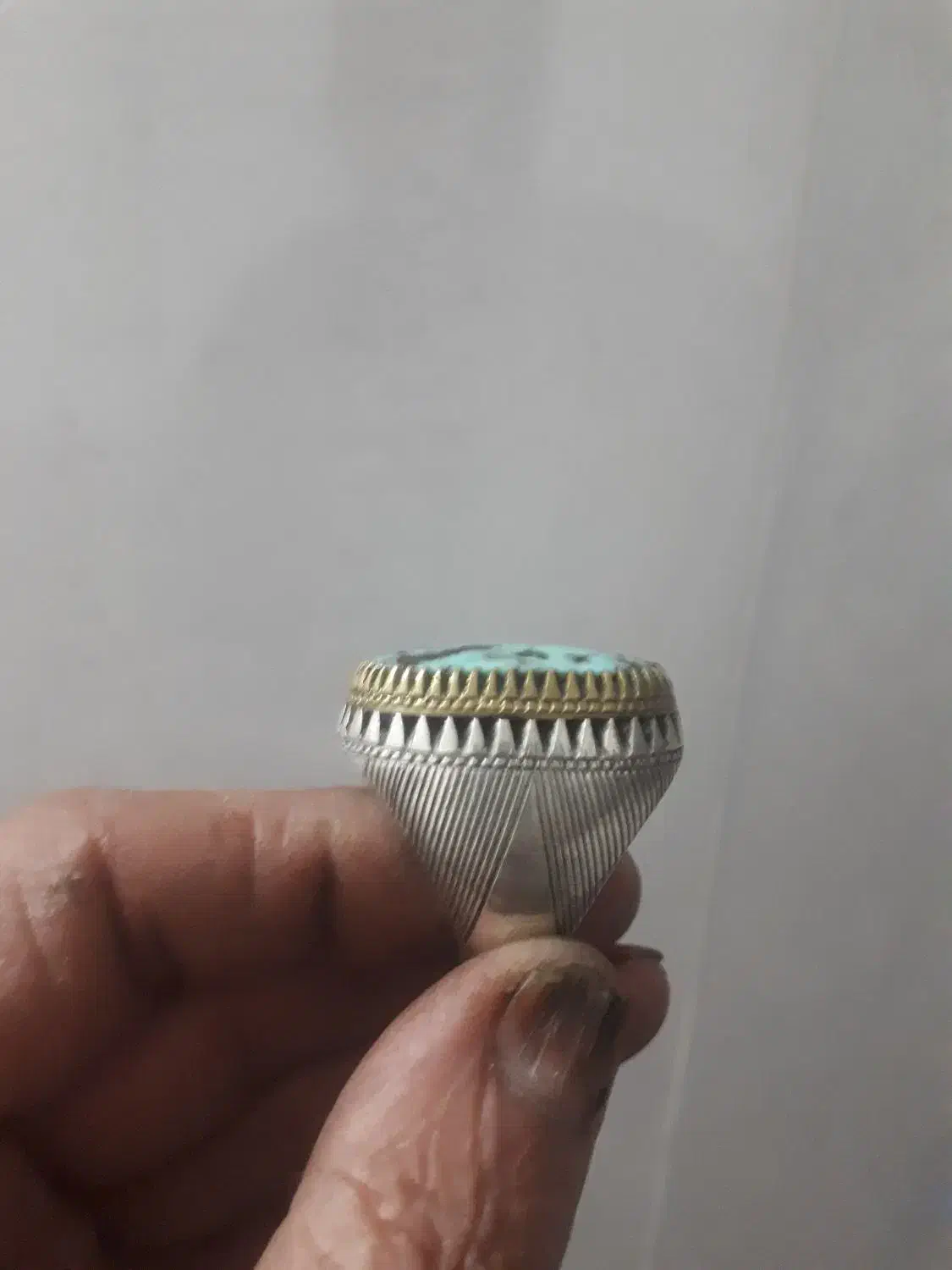 انگشتر نقره فیروزه شجری|جواهرات|مشهد, رده|دیوار