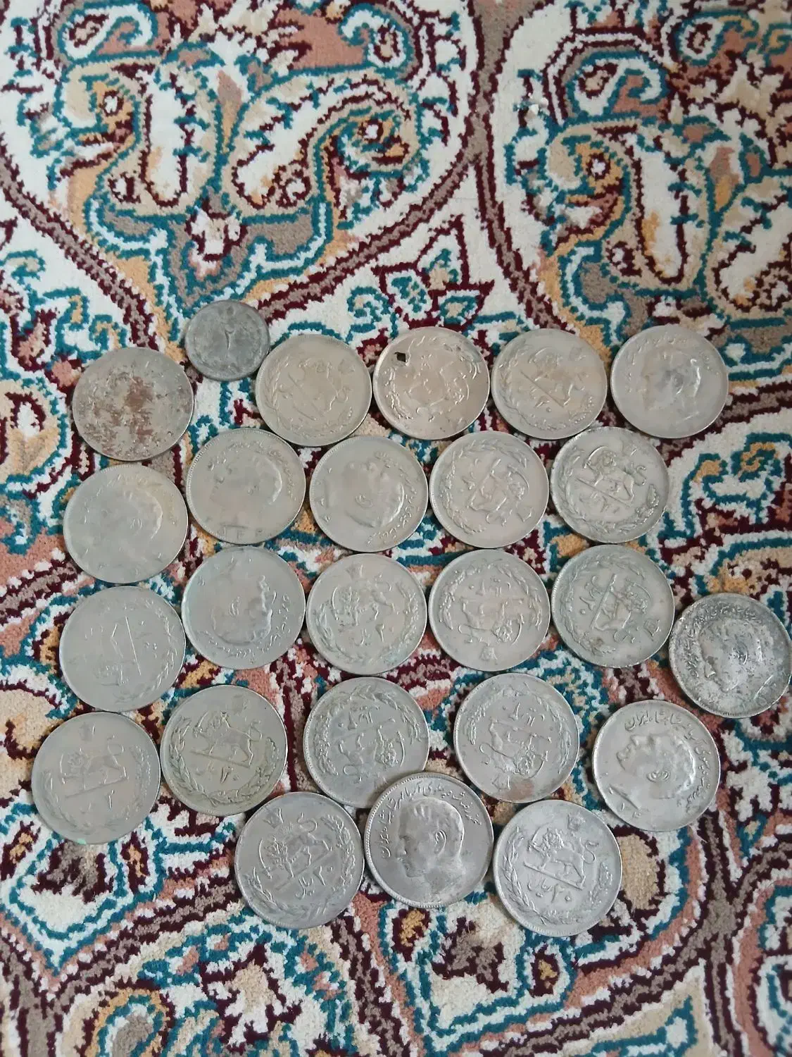 سکه ۲۰ ریالی پهلوی|کلکسیون سکه، تمبر، اسکناس|رشت, جانبازان|دیوار