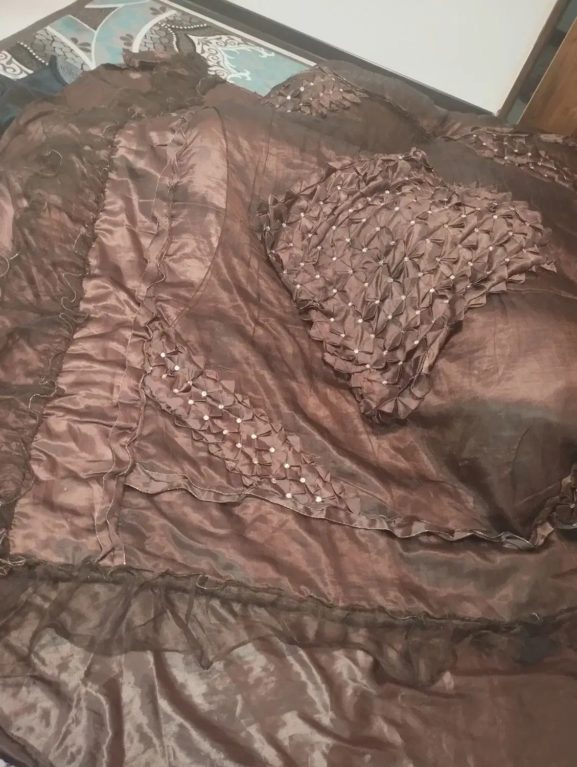 روتختی دونفره ساتن به همراه دوتاروبالشتی|سرویس روتختی|نکا, |دیوار