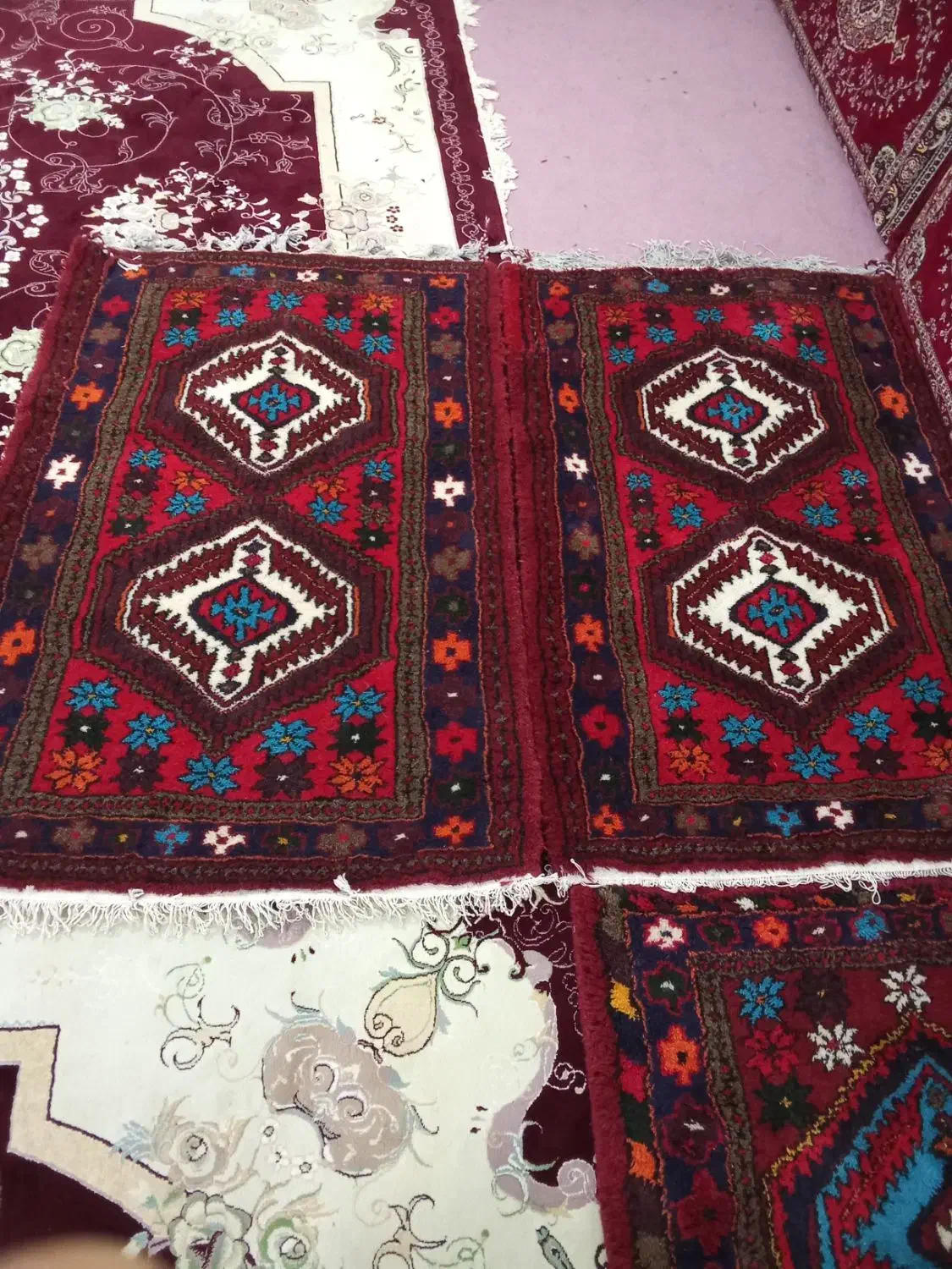 4عدد فرش دستباف|فرش|قیدار, |دیوار