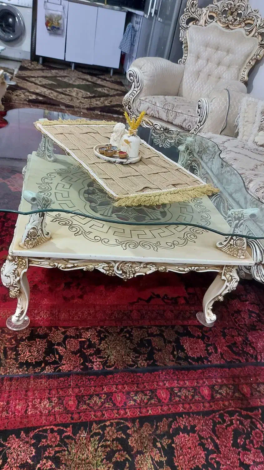 میز جلو مبلی سلطنتی|مبلمان خانگی و میز عسلی|زاهدان, |دیوار