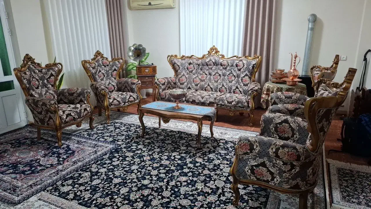 مبل سلطنتی7نفره درحدنو|مبلمان خانگی و میز عسلی|ماسال, |دیوار