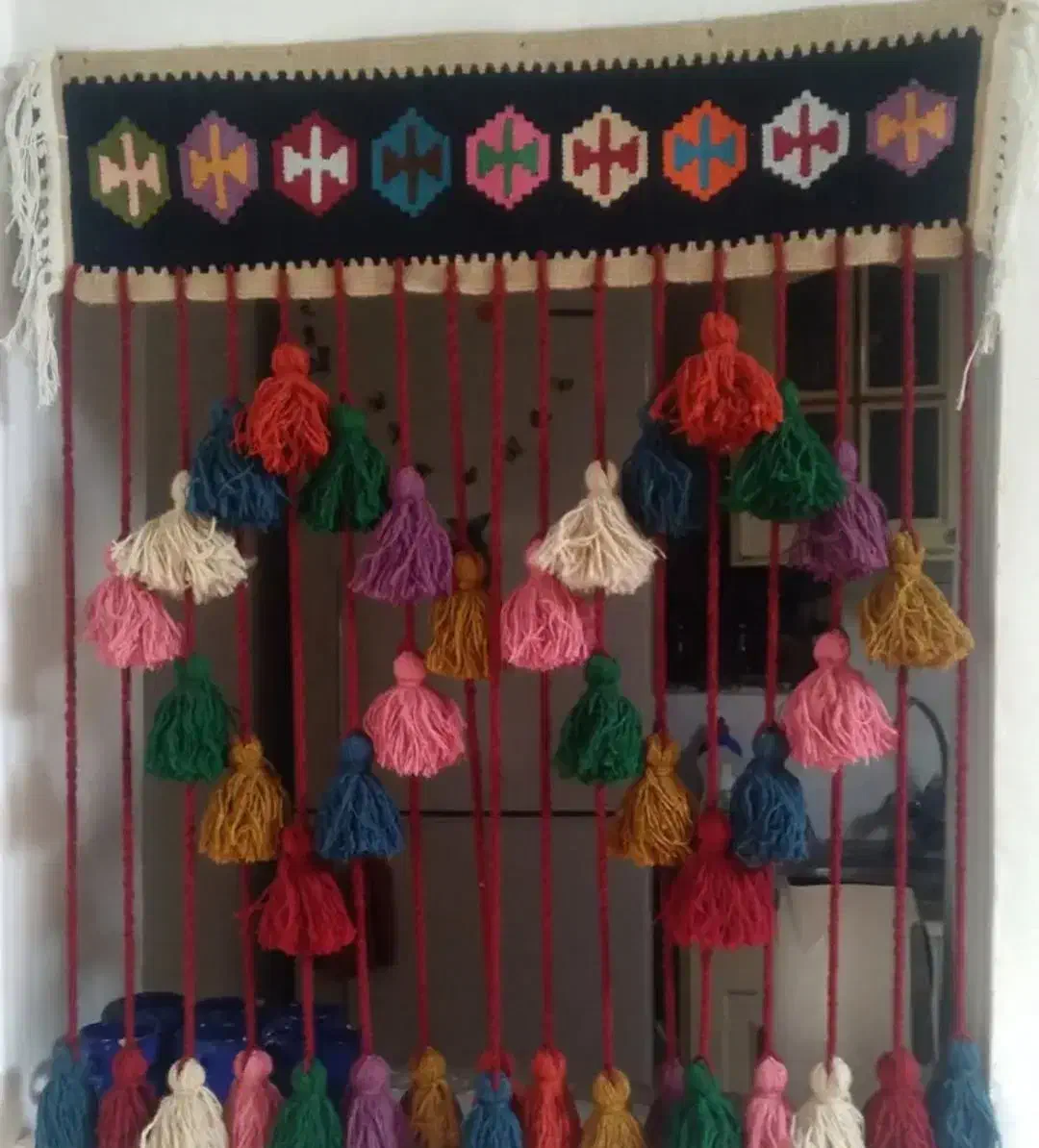 پرده دستباف سنتی|پرده، رانر، رومیزی|اسحاق آباد, |دیوار