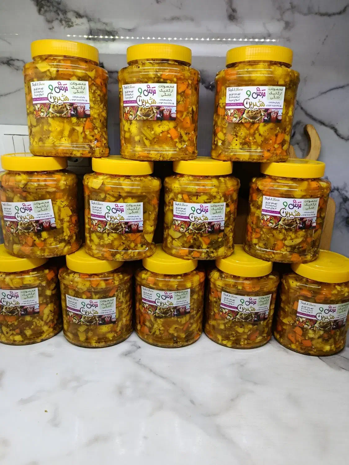 انواع ترشی خونگی با سرکه طبیعی|خوردنی و آشامیدنی|قم, باغ کرباسی|دیوار