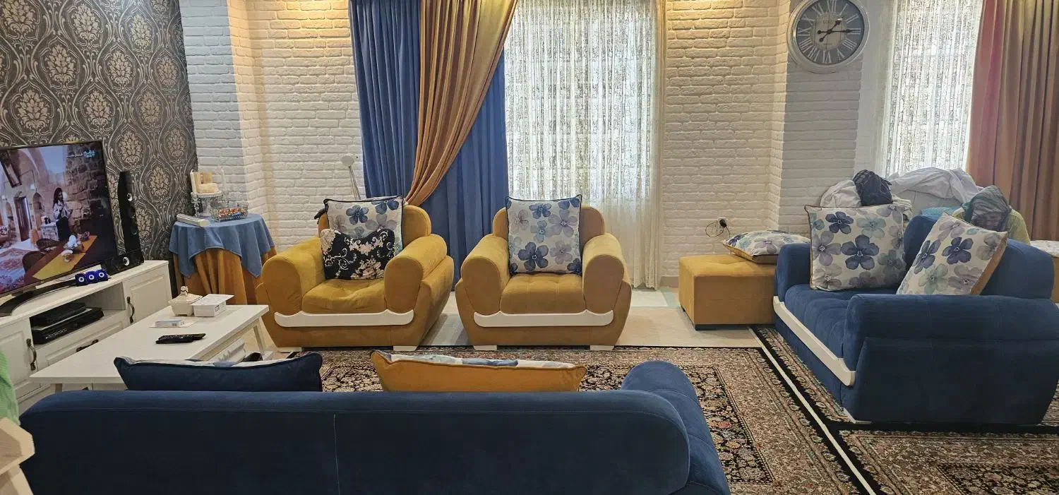 ست مبلمان و میز ناهار خوری و پرده و میزتلویزیونن|مبلمان خانگی و میز عسلی|بندر انزلی, معلم|دیوار