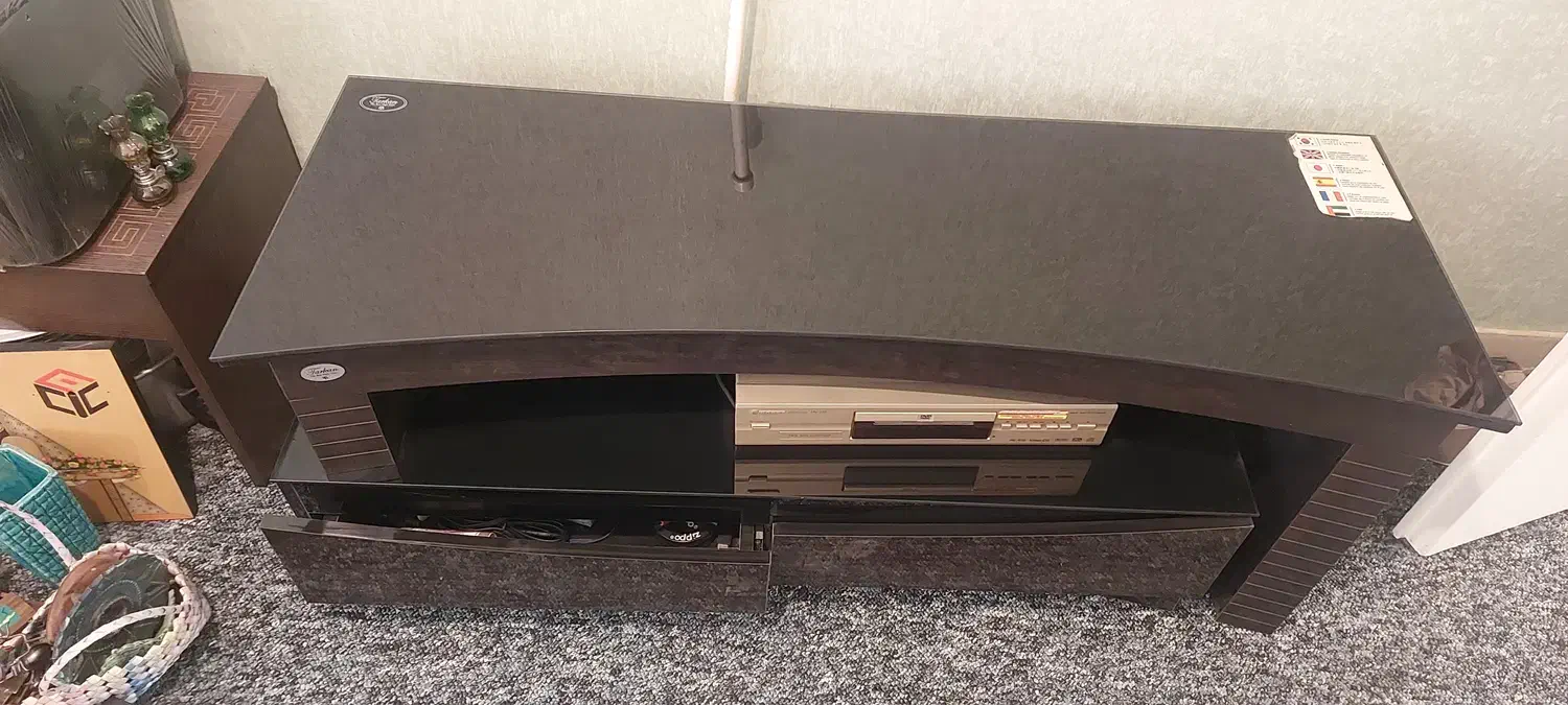 میز تلوزیون چوب و شیشه|میز تلویزیون|تهران, سازمان برنامه جنوبی|دیوار