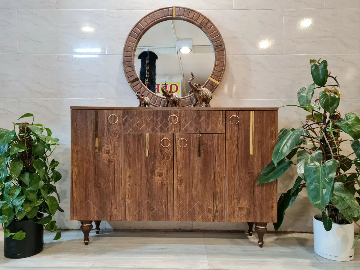 آینه و کنسول مدل رومی آیینه کنسول (قهوه ای گرونتر)|بوفه، ویترین، کنسول|مشهد, خواجه ربیع|دیوار