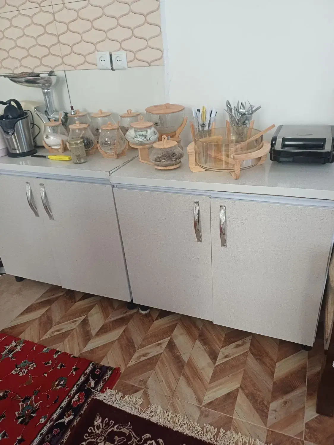 کابینت نو 7 متر ونیم|آب‌چکان و نظم‌دهنده ظروف|سیرجان, |دیوار