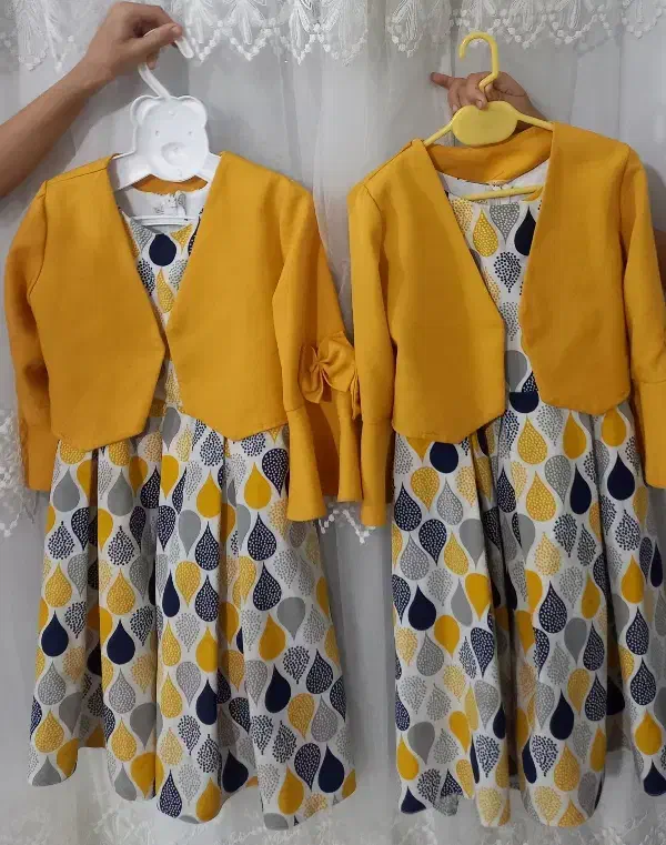 لباس دخترانه کت و سرافان رنگ خردلی|کفش و لباس بچه|تربتحیدریه, بالا ولایت|دیوار