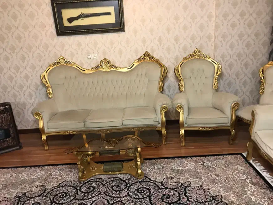 مبلمان سلطنتی ۹نفره|مبلمان خانگی و میز عسلی|قوچان, |دیوار