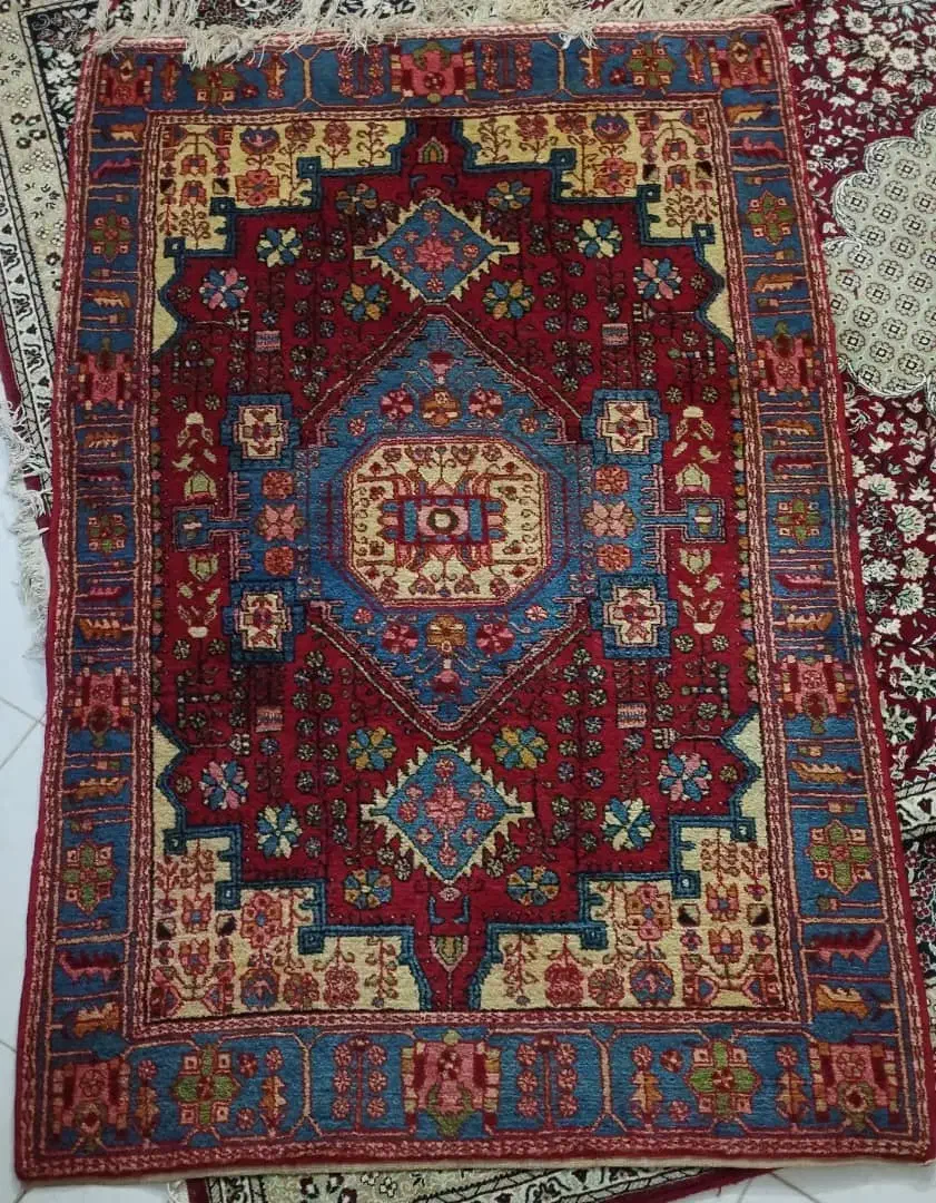 فرش دست باف گرگ حیدر نهاوند طرح لچک ترنج|فرش|ملارد, |دیوار