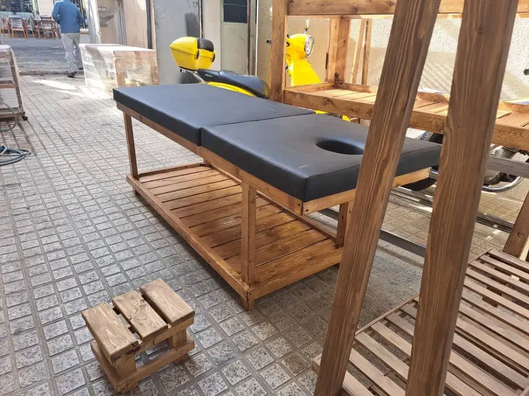 تخت فشیال و ماساژ تمام چوب تشک طبی|آرایشگاه و سالن‌های زیبایی|اصفهان, شمس آباد|دیوار