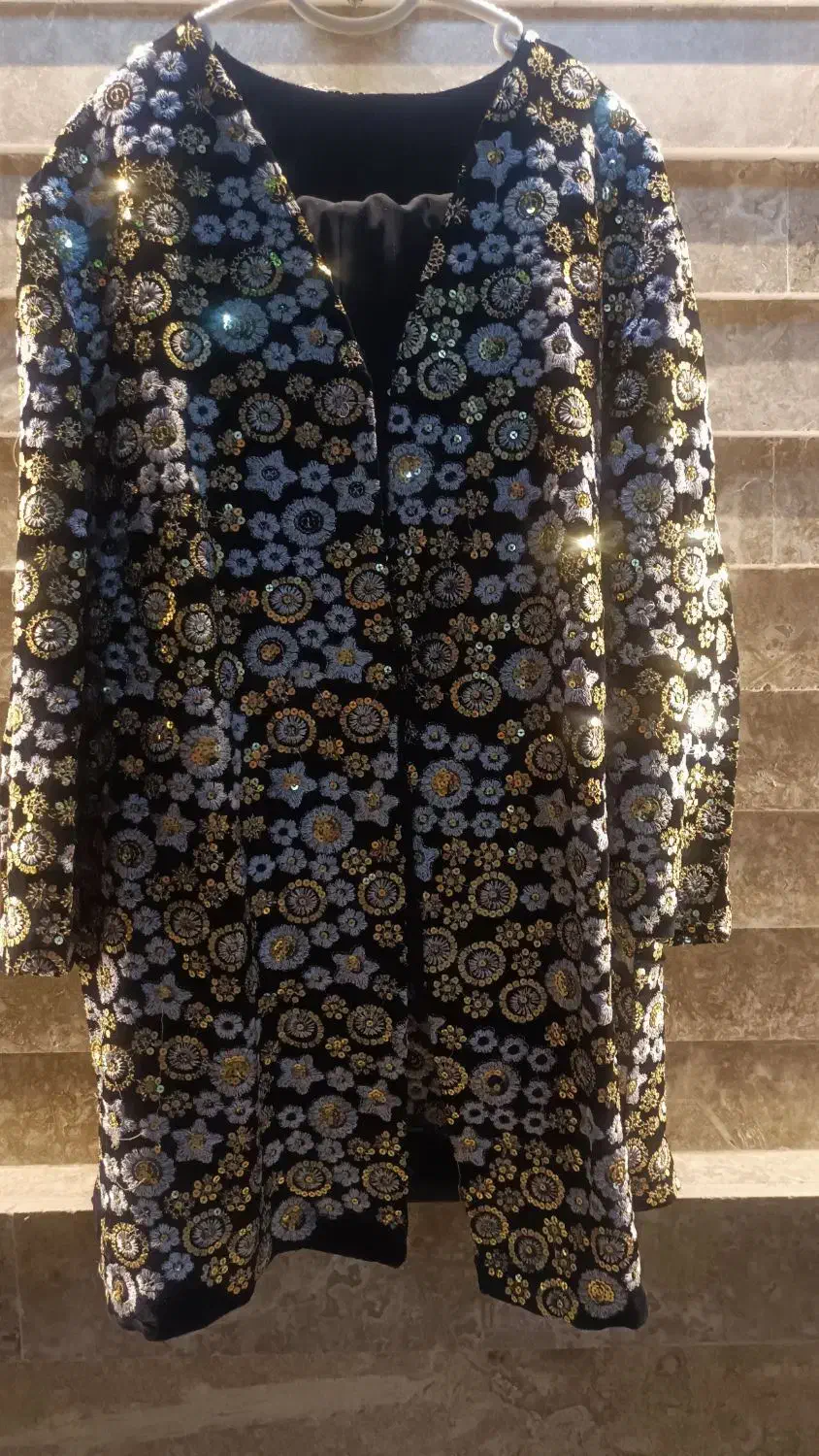 مانتو مخمل ونوس کارشده|لباس|ماهدشت, |دیوار