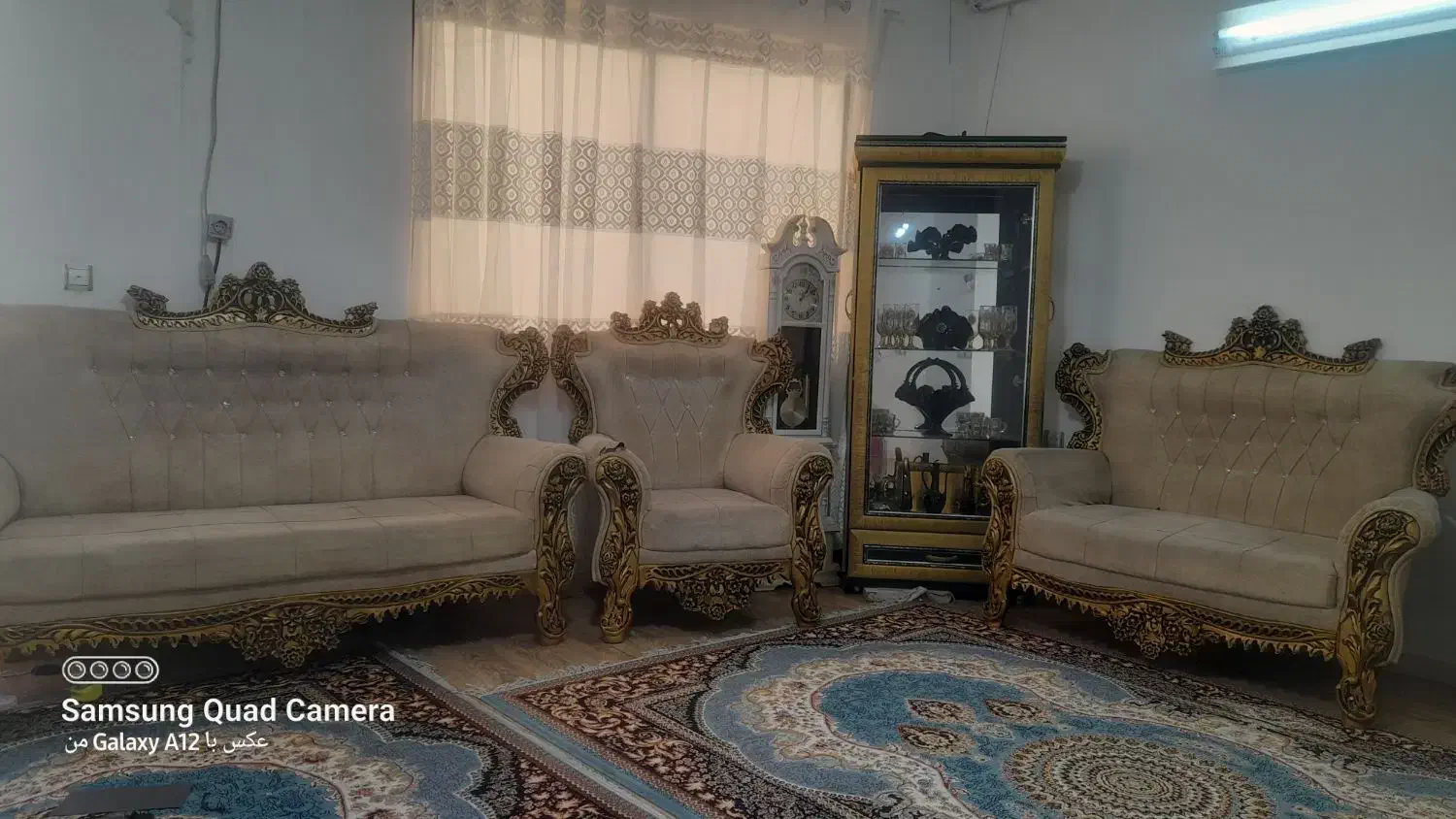 مبل سلطنتی7نفر سالم|مبلمان خانگی و میز عسلی|گرگان, |دیوار