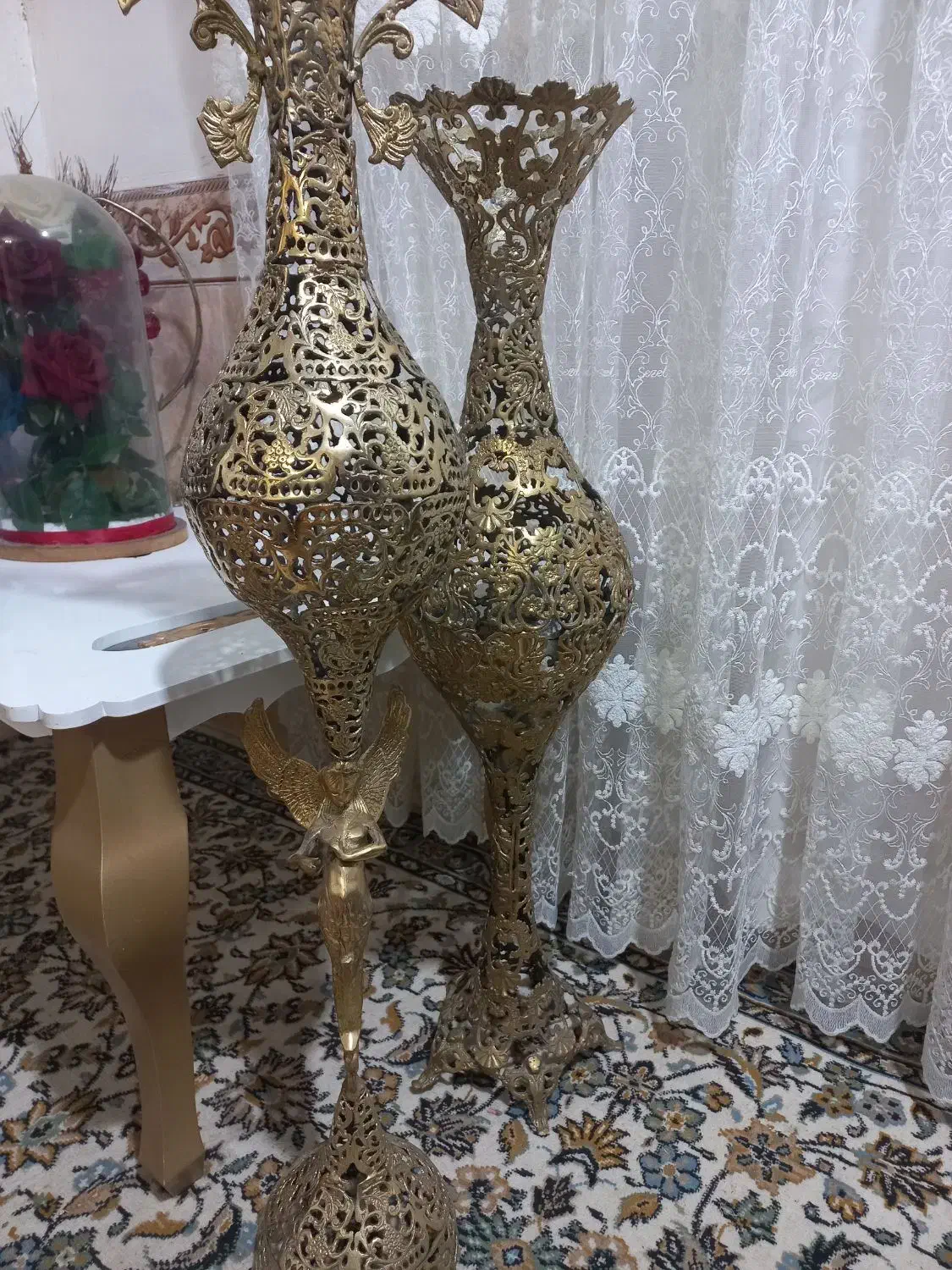 گلدان برنزی|مجسمه، تندیس، ماکت|لالجین, |دیوار