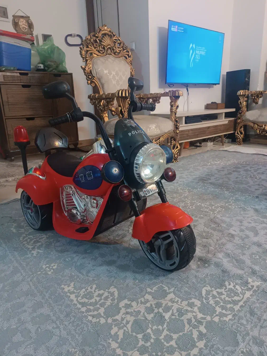 موتور پلیسی شارژی|اسباب‌بازی بچه|زرندیه, |دیوار