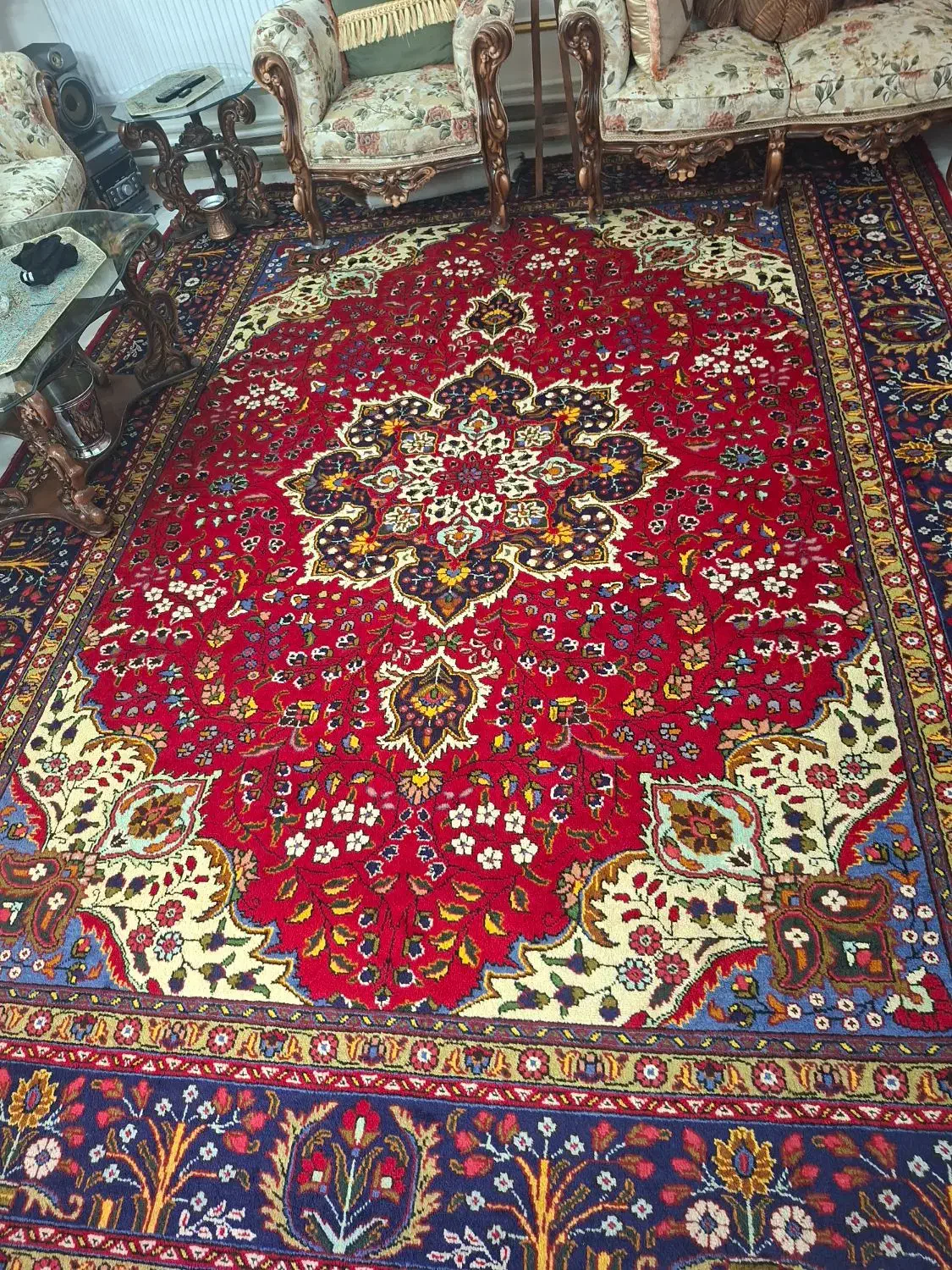 فرش دستبافت ۱۲ متری در حد نو|فرش|مرند, |دیوار