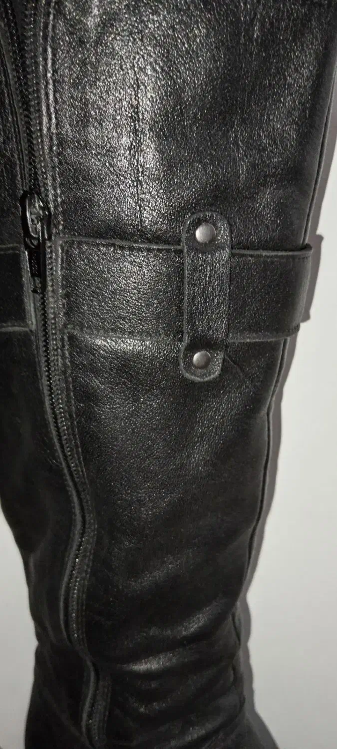 بوت بلند چرم طبیعی گاوی سایز37 در حدنو|کیف، کفش، کمربند|رشت, منظریه|دیوار