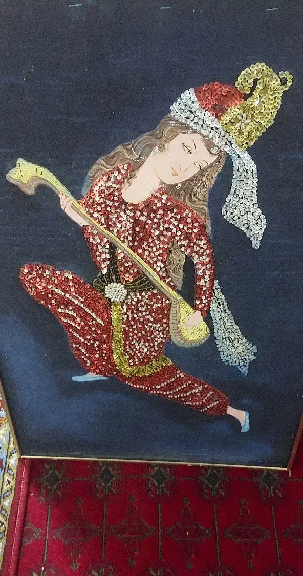 تابلو با پولک منجوق دوزی|تابلو، نقاشی، عکس|لاران, |دیوار